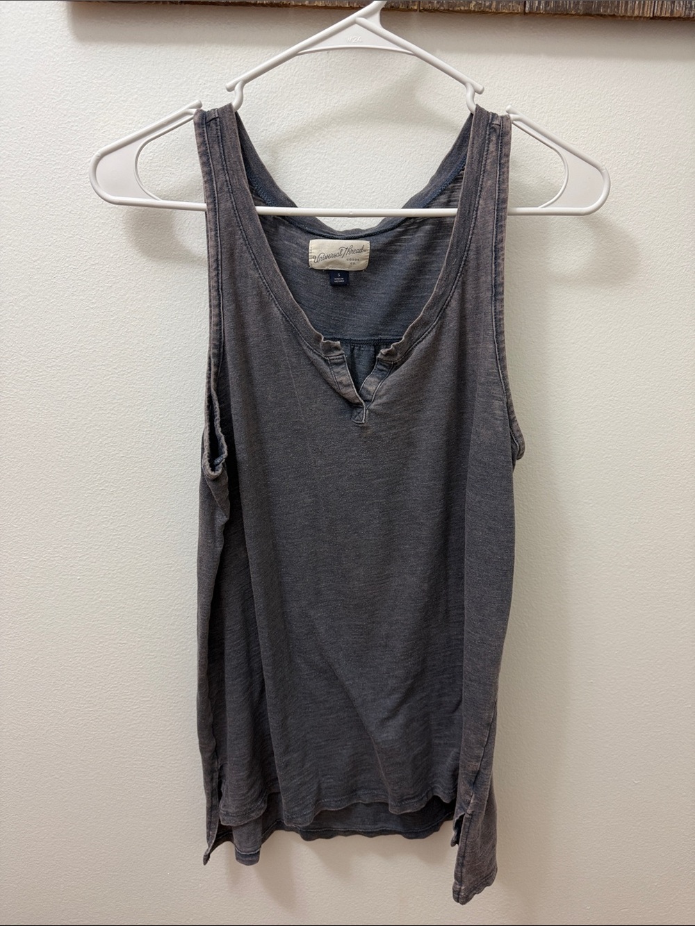 Universal Thread Charcoal Henley Tank Top